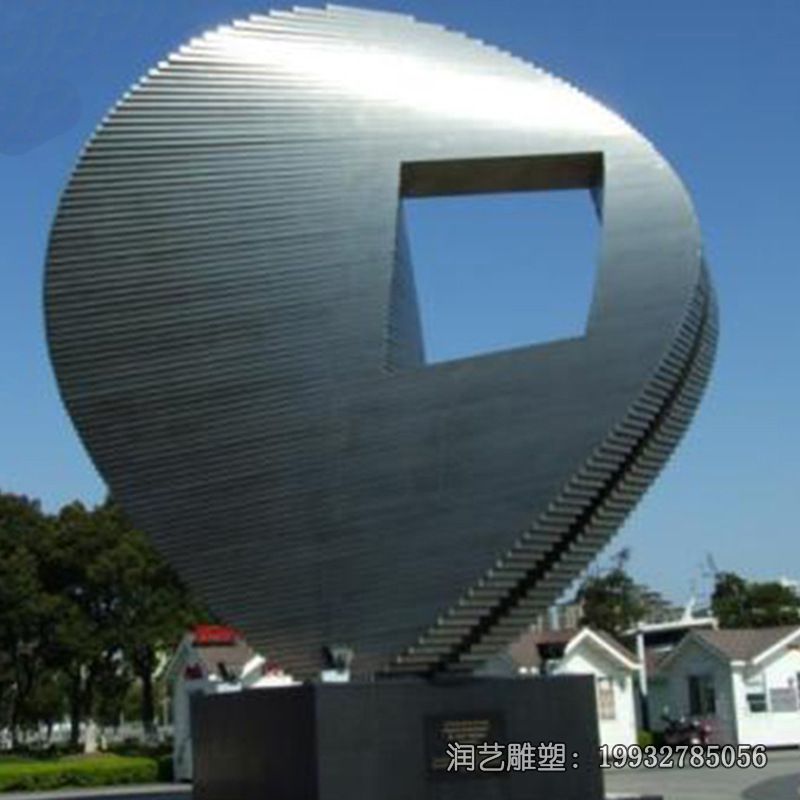 企业标志不锈钢景观雕塑 企业标志不锈钢景观雕塑