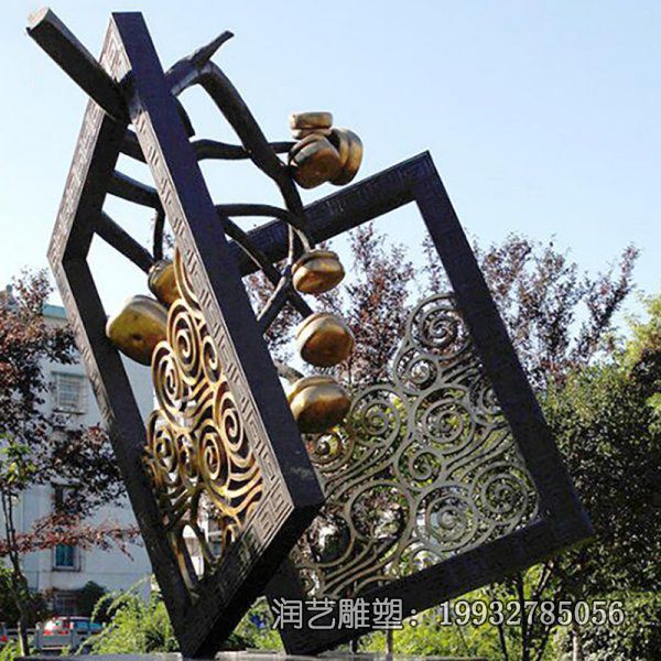 园林不锈钢剪纸景观雕塑 园林不锈钢剪纸景观雕塑