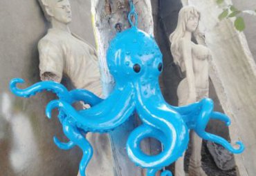 动物玻璃钢城市章鱼雕塑