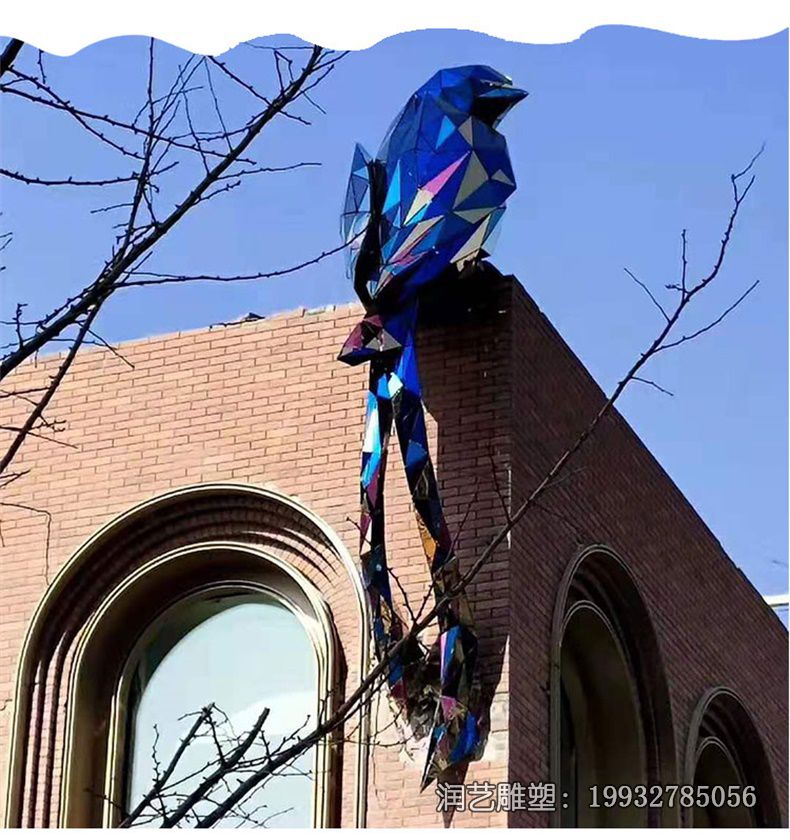 城市动物不锈钢鸟雕塑 城市动物不锈钢鸟雕塑