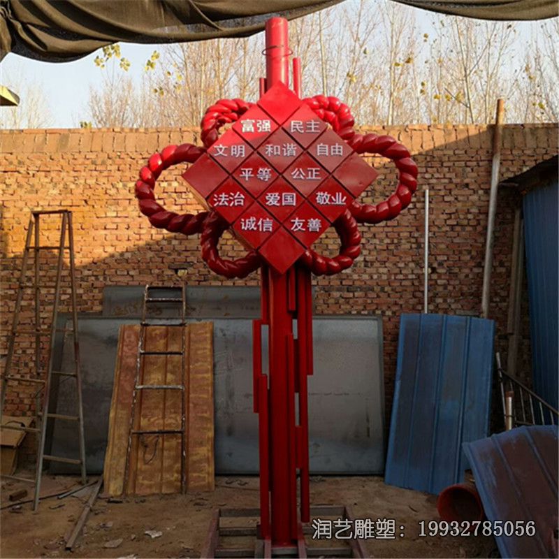 不锈钢商场中国结景观雕塑 不锈钢商场中国结景观雕塑
