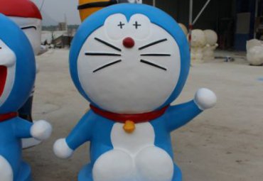 广场玻璃钢哆啦A梦卡通雕塑