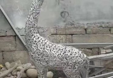 园林不锈钢长颈鹿雕塑