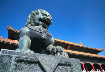 铜雕门口狮子雕塑