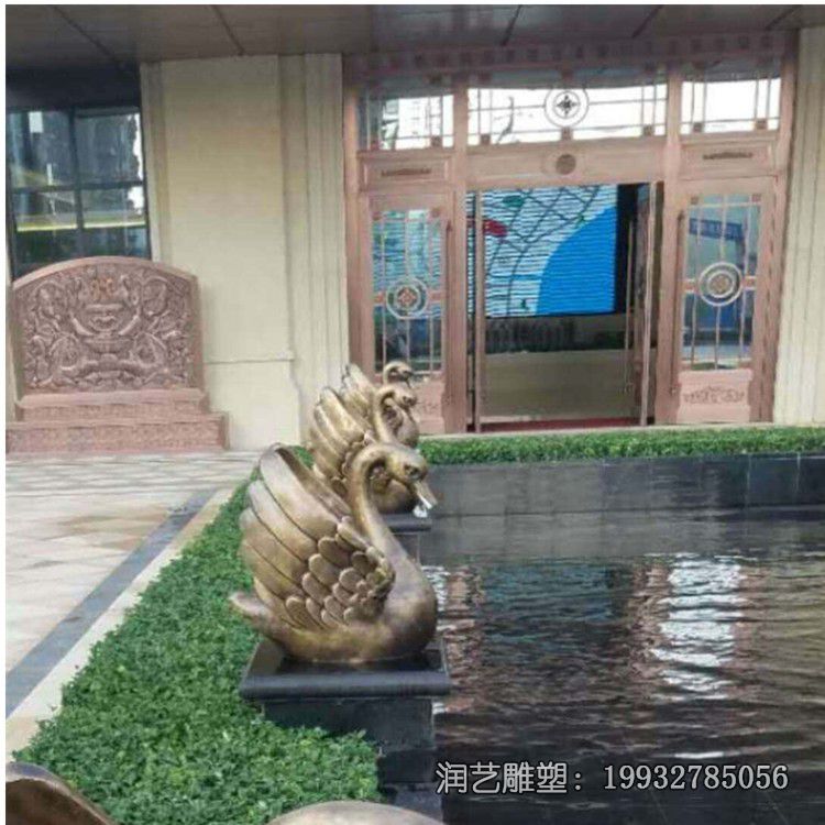 铜雕天鹅动物雕塑 铜雕天鹅动物雕塑