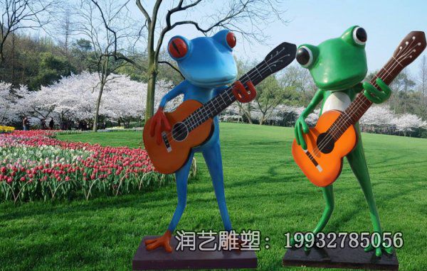 公园玻璃钢青蛙动物雕塑 公园玻璃钢青蛙动物雕塑