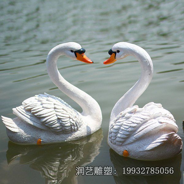 景区玻璃钢天鹅雕塑 景区玻璃钢天鹅雕塑