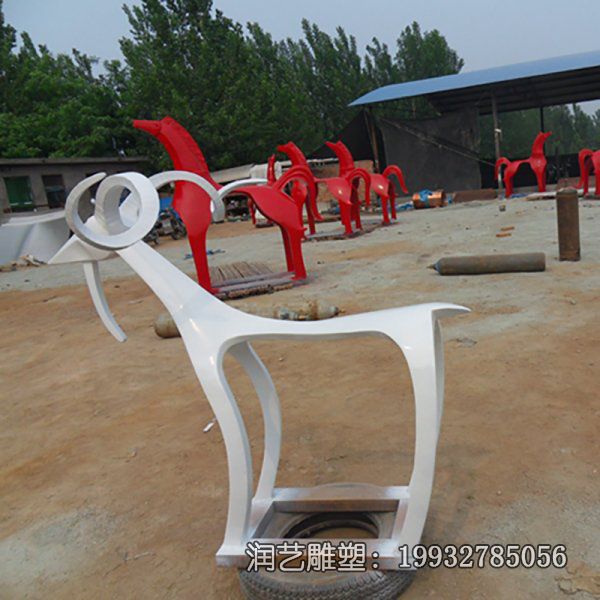 不锈钢城市羊雕塑 不锈钢城市羊雕塑