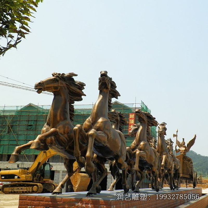 广场铜雕阿波罗战车雕塑 广场铜雕阿波罗战车雕塑