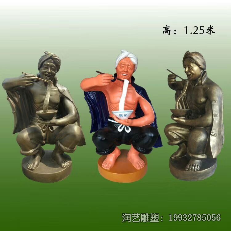 店小二人物铜雕雕塑 店小二人物铜雕雕塑
