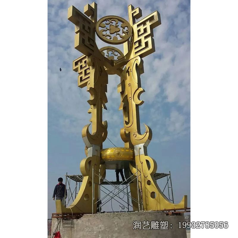 景区不锈钢抽象鼎雕塑 景区不锈钢抽象鼎雕塑