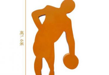 街道不锈钢打篮球人物雕塑