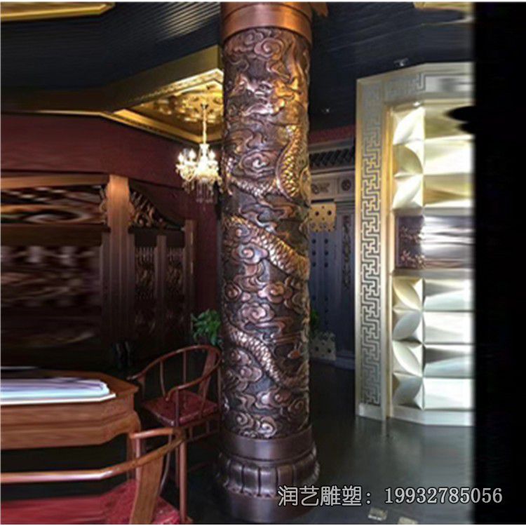 景观龙柱铜雕雕塑 景观龙柱铜雕雕塑