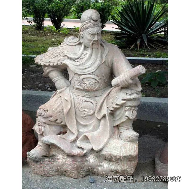 古代关公石雕雕塑 古代关公石雕雕塑