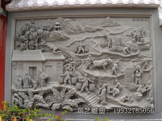 石雕二十四孝浮雕雕塑 石雕二十四孝浮雕雕塑