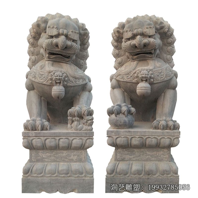 狮子石雕门口雕塑 狮子石雕门口雕塑
