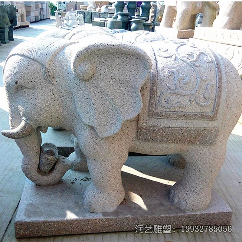 石雕大象公司雕塑 石雕大象公司雕塑