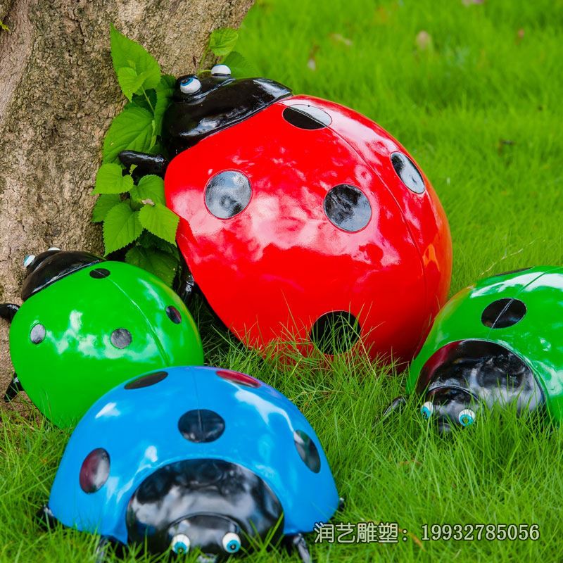 城市玻璃钢瓢虫动物雕塑 城市玻璃钢瓢虫动物雕塑