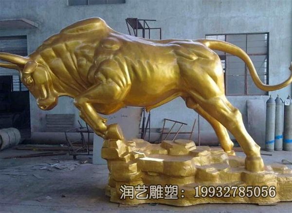 园林铜雕动物牛雕塑 园林铜雕动物牛雕塑