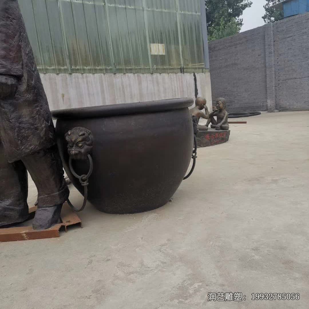 水缸铜雕庭院雕塑 水缸铜雕庭院雕塑