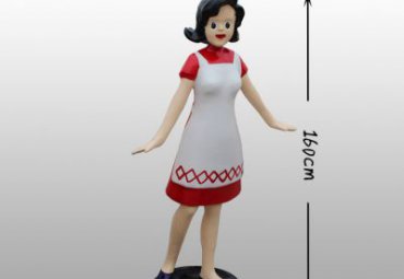 园林玻璃钢围裙妈妈卡通雕塑