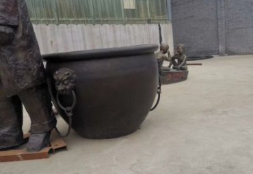 水缸铜雕庭院雕塑