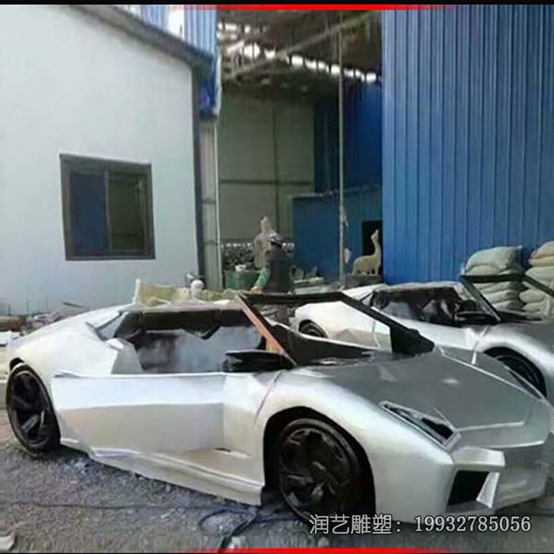广场不锈钢抽象车雕塑 广场不锈钢抽象车雕塑