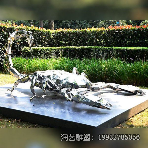 公园不锈钢蝎子雕塑 公园不锈钢蝎子雕塑
