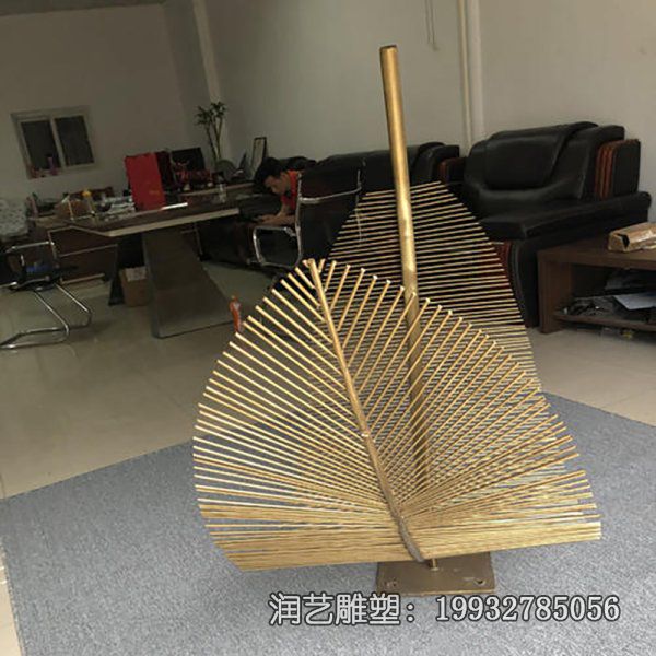 不锈钢广场羽毛景观雕塑 不锈钢广场羽毛景观雕塑
