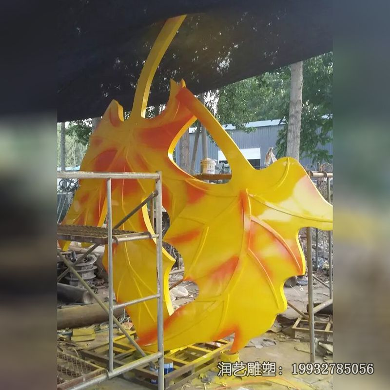 园林不锈钢树叶雕塑 园林不锈钢树叶雕塑