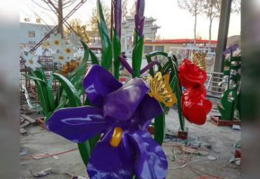 景观不锈钢花雕塑