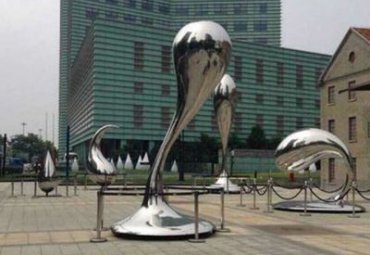 城市不锈钢景观水滴雕塑