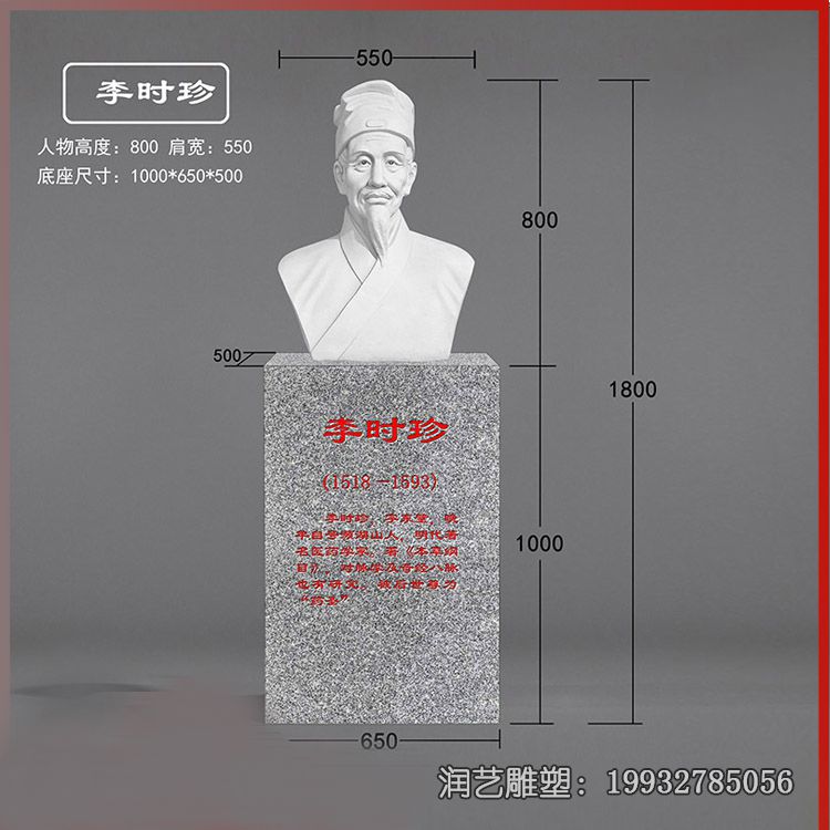 石雕李时珍雕塑 石雕李时珍雕塑