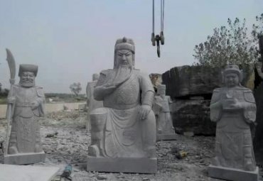 古代关公石雕雕塑