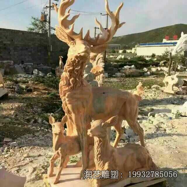 石雕动物鹿雕塑 石雕动物鹿雕塑