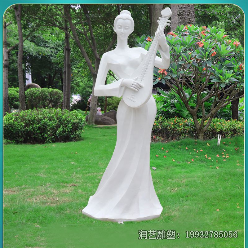 小区玻璃钢音乐人人物雕塑 小区玻璃钢音乐人人物雕塑