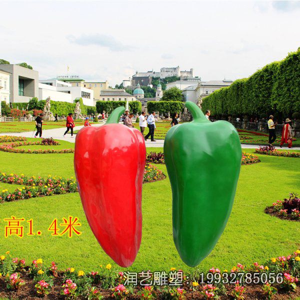 城市玻璃钢景观青椒雕塑 城市玻璃钢景观青椒雕塑