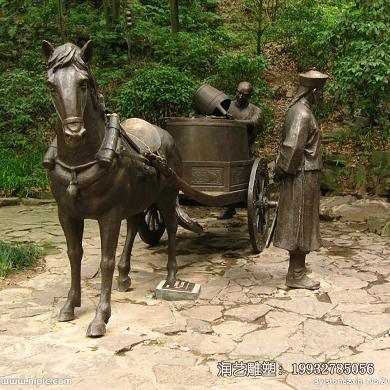 铜雕马车景观雕塑 铜雕马车景观雕塑