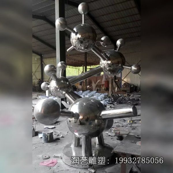校园不锈钢景观原子球雕塑 校园不锈钢景观原子球雕塑
