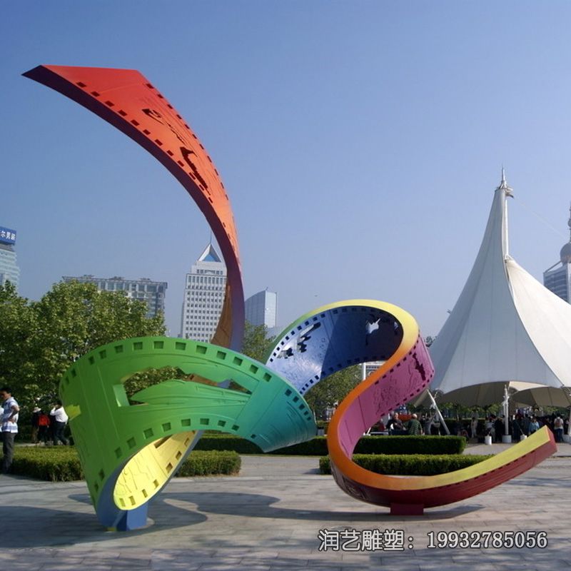 不锈钢景区胶卷雕塑 不锈钢景区胶卷雕塑