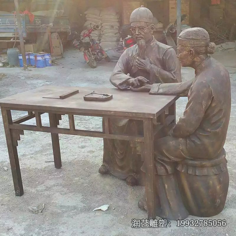 中医人物铜雕雕塑 中医人物铜雕雕塑