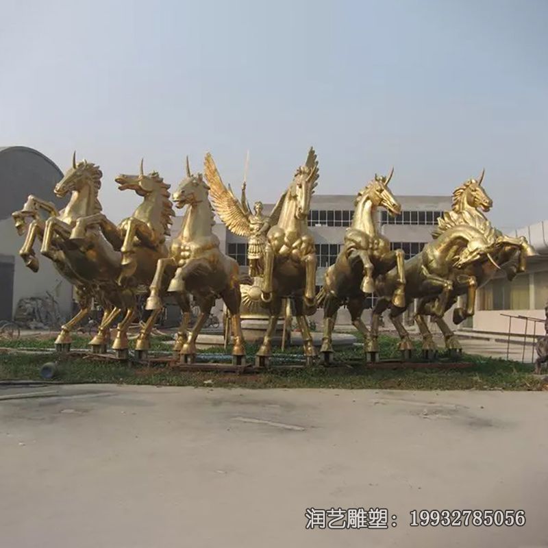 广场铜雕阿波罗战车雕塑 广场铜雕阿波罗战车雕塑