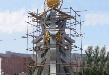 抽象不锈钢公园鼎雕塑