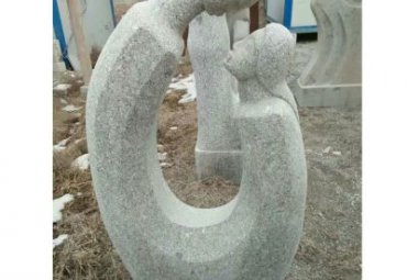 石雕抽象情侣雕塑