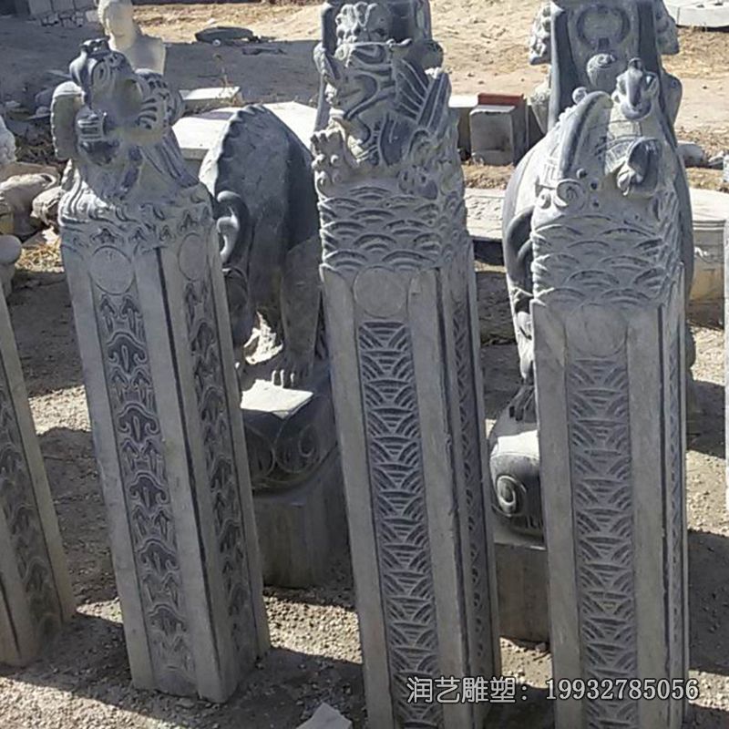 园林石雕拴马桩雕塑 园林石雕拴马桩雕塑