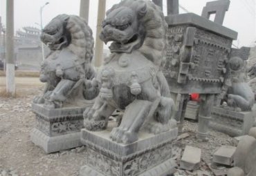公园狮子石雕雕塑