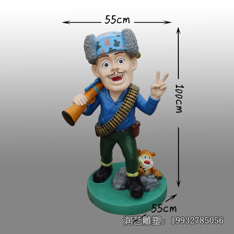 玻璃钢卡通光头强雕塑 玻璃钢卡通光头强雕塑