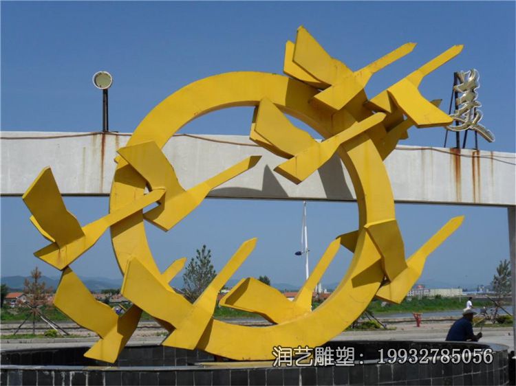 不锈钢动物大雁雕塑 不锈钢动物大雁雕塑