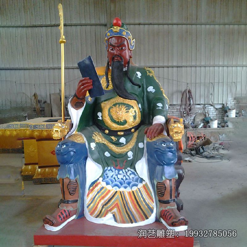 玻璃钢景区关公人物雕塑 玻璃钢景区关公人物雕塑