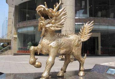 铜雕麒麟动物雕塑